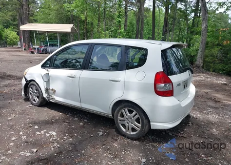 2007 Honda Fit Sport из США, поврежденный, VIN JHMGD38687S052082